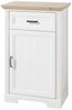 Garderobe Set JASMIN3 5tlg Hochschrank Paneel Spiegel Kommode Bank Landhaus weiß Bild 4