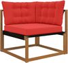 vidaXL Sofakissen für draußen 3 pcs Rot Polyester 900920 Bild 3