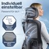CLOUVOU BrightSeat, ergonomischer Bürostuhl, Rückenlehne mit Mesh Bezug, 2D-Armlehnen, 3D-Kopfstütze, FluxWheels, Schwarz Bild 5