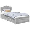vidaXL Bettrahmen mit Kopfteil Graues Sonoma 70 x 190 cm Holzwerkstoff 3413261 Bild 2