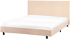 Bett mit Lattenrost Bouclé ALBI 140 x 200 cm Beige Bild 4