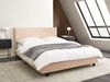 Bett mit Lattenrost Bouclé ALBI 140 x 200 cm Beige Bild 3