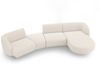 Micadoni Modulares Sofa Miley mit Recamiere 4-Sitzer Rechts Boucle Beige Bild 2