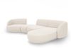 Micadoni Modulares Sofa Miley mit Recamiere 4-Sitzer Rechts Boucle Beige Bild 3