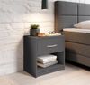Nachtkommode >Bettine< in Graphit - 39x41x28cm (BxHxT) Bild 2