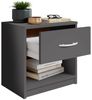 Nachtkommode >Bettine< in Graphit - 39x41x28cm (BxHxT) Bild 4