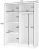 Raumhirsch Furniture Kleiderschrank Garderobenschrank, Schwebetürenschrank, Schrank mit Spiegel (Maße: 150,6 x 62 x 198,5 cm, mehrere Farbvarianten) Schiebetüren, Kleiderstange, Einlegeböden Bild 3