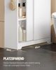 Badezimmerschrank, Nischenschrank, Platzsparende Badschrank mit Toilettenpapierhalter und Haken, Schiebetür, Verstellbares Regal, für Das Badezimmer, 20 x 60 x 80 cm, Weiß Bild 4