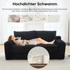 Odikalo 2-Sitzer Schlafsofa Schlafcouch mit Schlaffunktion, Cordbezug, mit Memory-Schaum – kein Aufbau erforderlich, 2-in-1-Funktion, Cordbezug – kompaktes Sofa für kleine Räume, Wohnungen, Homeoffice und Schlafzimmer Bild 3