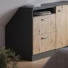 Küchenschrank für Dachschrägen R-Line Artisan-Eiche 60 cm mit 2 Schubladen, Schrankkorpus 60 cm Tiefe Vicco Bild 4