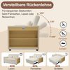 Schlafsofa 2-Sitzer mit Bettfunktion, Rückenkissen, Regal, Getränkehalter, Seitentasche, Type-C und USB, 140x160 cm, Chenille Bild 3