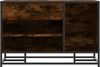 vidaXL Schuhbank Räuchereiche 80x40x53,5 cm Holzwerkstoff und Metall 849226 Bild 4