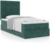 vidaXL Ottoman-Bett mit Matratzen Dunkelgrün 90x190 cm Samt 3313442 Bild 4
