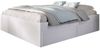 Dmora Doppelbett Ferdie, Struktur des Container-Betts, Sommier mit Verkleidung, Matratzenhalterstruktur, 169x205 h39 cm, Weiß Bild 4