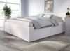 Dmora Doppelbett Ferdie, Struktur des Container-Betts, Sommier mit Verkleidung, Matratzenhalterstruktur, 169x205 h39 cm, Weiß Bild 2