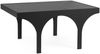 Couchtisch Eichara aus Metall und Glas, modern rechteckig, schwarz, 80x60 cm, pflegeleicht Bild 1