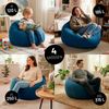 Lumaland Comfort Line Sitzsack Indoor, EPS Perlen Füllung, M, Dunkelblau, 80 x 50 x 70 cm, 120 l Bild 4