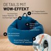 Lumaland Comfort Line Sitzsack Indoor, EPS Perlen Füllung, M, Dunkelblau, 80 x 50 x 70 cm, 120 l Bild 5