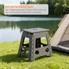 Relaxdays Klapphocker faltbar XL hellgrau 10er Set Bild 3