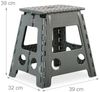 Relaxdays Klapphocker faltbar XL hellgrau 10er Set Bild 4