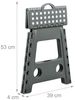 Relaxdays Klapphocker faltbar XL hellgrau 10er Set Bild 5
