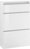 Schuhschrank >Magione< in Weiß Hochglanz - 60x108x26.5cm (BxHxT) Bild 3