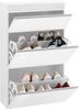 Schuhschrank >Magione< in Weiß Hochglanz - 60x108x26.5cm (BxHxT) Bild 4