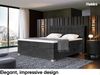 MEBLINI Boxspringbett Elektrisch EDISON 180x200 cm mit Bettkasten - H3/Schwarz Samt Polsterbett - Doppelbett mit Toppers & Taschenfederkern-Matratzen Bild 3
