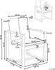 Set mit 2 Stühlen und Sitzkissen AZZANELLO Akazienholz Cremeweiß Bild 2