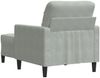vidaXL Sessel mit Hocker Hellgrau 60 cm Samt 3278257 Bild 5