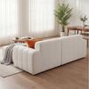 STILVORA Schlafsofa 3-Sitzer Sofa mit Fußhocker Ecksofa Chaiselongue für Büro & Wohnzimmer, Cloud-Kombinationssofa mit L-Liegestühlen und tiefen Sitzplätzen, Modulares Sofa Hochelastischer Schwamm, Bequeme Algenvelours-stoff Bild 3