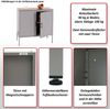 Kommode HWC-L84, Sideboard Schrank Anrichte, 2 Türen Metall 90x90x40cm, Melamin beschichtet ~ weiß Bild 2