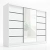 Schwebetürenschrank ARIVA 2 3-türig Schrank 200 cm (mit Spiegel) Farbe: Weiß Bild 2