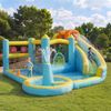 Kinder Hüpfburg Wasserpark Wasserrutsche Pool Aufblasbare Wasserspielburg Kinder Outdoor Garten Wasserspielplatz,mit Gebläse,Aufblasbare Größe: 430*390*210cm Bild 2