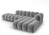 Micadoni Modulares Ecksofa offen Lupine 5-Sitzer Rechts Samtstoff Salvador Grau Bild 3