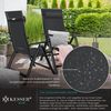 KESSER Gartenstuhl Hochlehner, klappbar mit 7-fach verstellbarer Rückenlehne & Armlehnen, Aluminium schwarz, inkl. Kopfkissen Bild 3