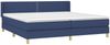 Boxspringbett mit Matratze Stoff Blau 200x200 cm, Härtegrad: H2 [3130223] Bild 3