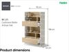 MEBLINI Wohnzimmerschrank für Schrankbett Bed Concept - Hochschrank mit Regalen, Fächern und Schubladen - BC-27 - Kaschmir/Nagano Eiche Bild 4