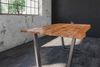 Esstisch Baumkante Massiv Mango naturfarben 120 x 80 silber V-Gestell DORA 82056900 Bild 3