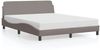 vidaXL Bettgestell "Dover" Taupe 160x200 cm Stoff 373209 Bild 2