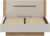 Forte EDWAL Bett Liegefläche 160 cm, modernes Bettgestell mit Stauraum unter dem Lattenrost, Holzwerkstoff, Kaschmir |Beige Holzdekor, 176,2 cm breit x 105,7 cm hoch x 206,6 cm tief Bild 2