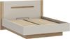 Forte EDWAL Bett Liegefläche 160 cm, modernes Bettgestell mit Stauraum unter dem Lattenrost, Holzwerkstoff, Kaschmir |Beige Holzdekor, 176,2 cm breit x 105,7 cm hoch x 206,6 cm tief Bild 3