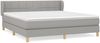 Doppelbett, Polsterbett mit Matratze Stoff Hellgrau 160x200 cm Bild 2