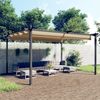 vidaXL Pavillon mit Ausziehbarem Dach 4x3 m Taupe 318539 Bild 2