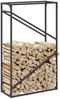 vidaXL Brennholzregal Schwarz 60x25x100 cm Kaltgewalzter Stahl 864327 Bild 4