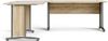 Dmora Schreibtisch Tanya, Mehrzweckschreibtisch, Bürotisch für PC, Eckschreibtisch, 230x200 h75 cm, Grau und Eiche Bild 4