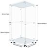 Furnishings Home Vitrine Glasvitrine stehend LED Standvitrine mit Glastüren, 2 bis 4 Ebenen (40.3 x 36.5 x 86.2 cm, 2 Fächer, Mit Sicherheitsschloss) Mit LED-Beleuchtung, Ladefunktion, Samt, 90x200 cm,perfekt für Sammler Bild 2
