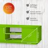 AILEENSTORE TV-Lowboard Eyecatcher - Fernseher-Tisch in Holz-Optik - HiFi-Kommode mit 2 Türen & 2 Fächern - Wohnzimmer-Möbel Grün Bild 5