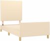 vidaXL Polsterbett mit hohem Kopfteil Stoff Creme 100x200 cm Bild 4