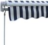vidaXL Gelenkarmmarkise Handbetrieben 300 cm Blau/Weiß 275552 Bild 4